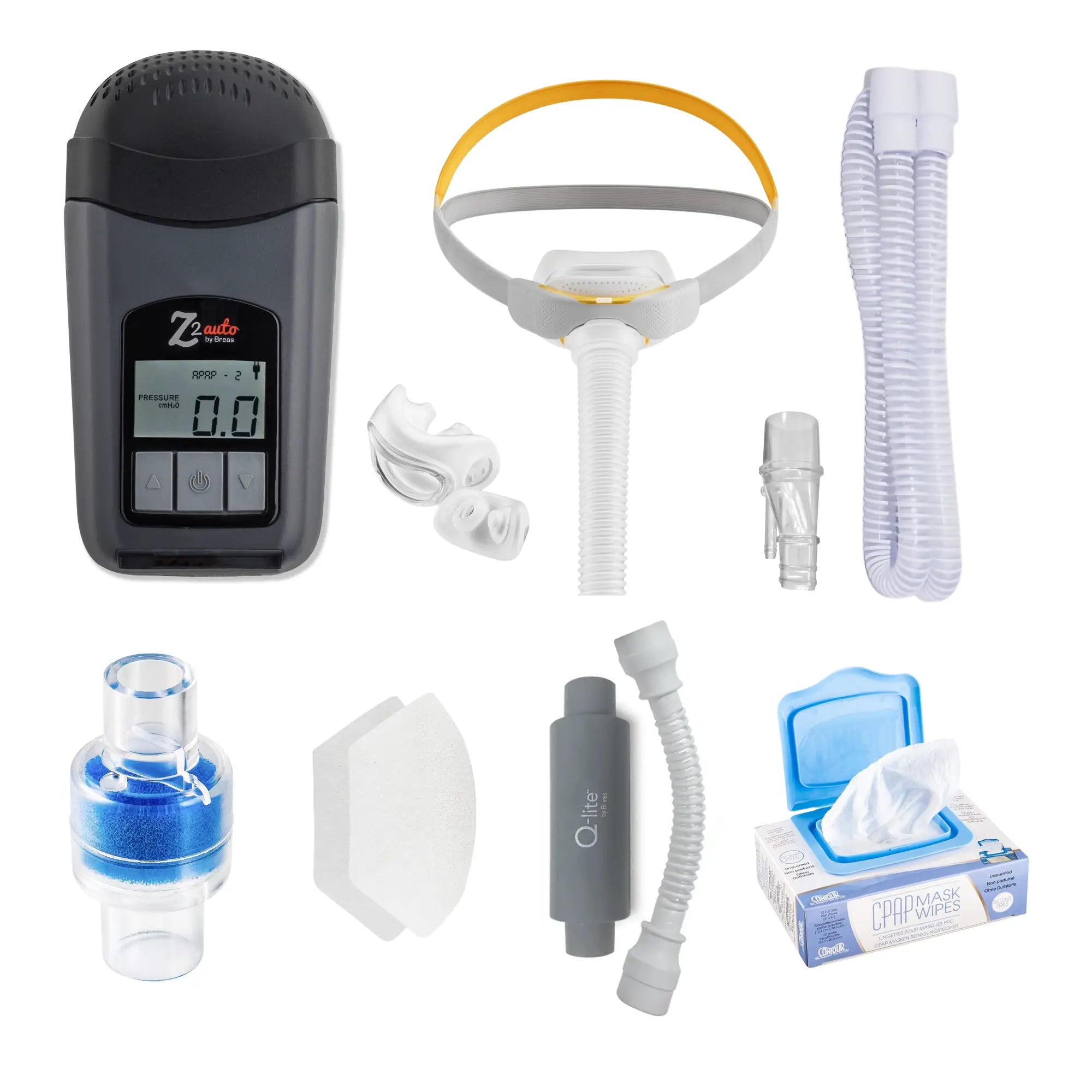 Breas Z2 CPAP Machine & Solo Pillows Mask Bundle